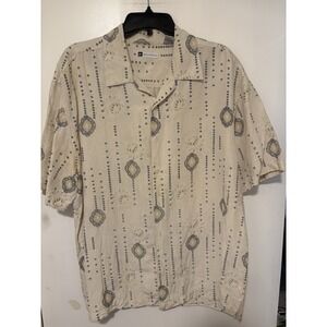 Bullock & Jones Button Down Abstract Shirt Size L